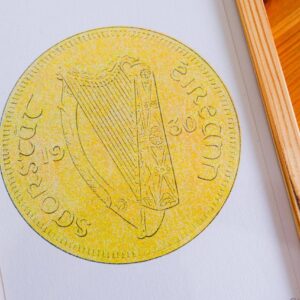 Claddagh & Irish Coin Risograph Print