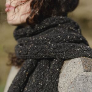 Kesh Scarf- Blk/Lgrey