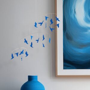 Bird Flocks Mobile- White